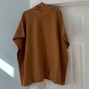 Turtleneck sweater poncho